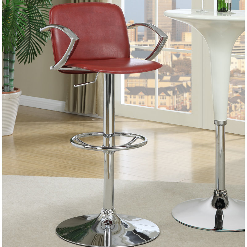 Ebern Designs Puleo Gas Lift Adjustable Height Swivel Bar Stool Wayfair